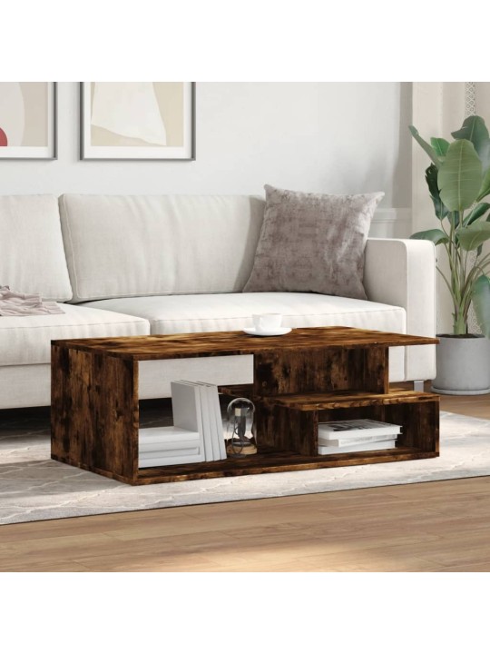Konferenční stolek kouřový dub 102x55x35 cm kompozitní dřevo