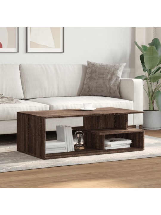 Konferenční stolek hnědý dub 102x55x35 cm kompozitní dřevo