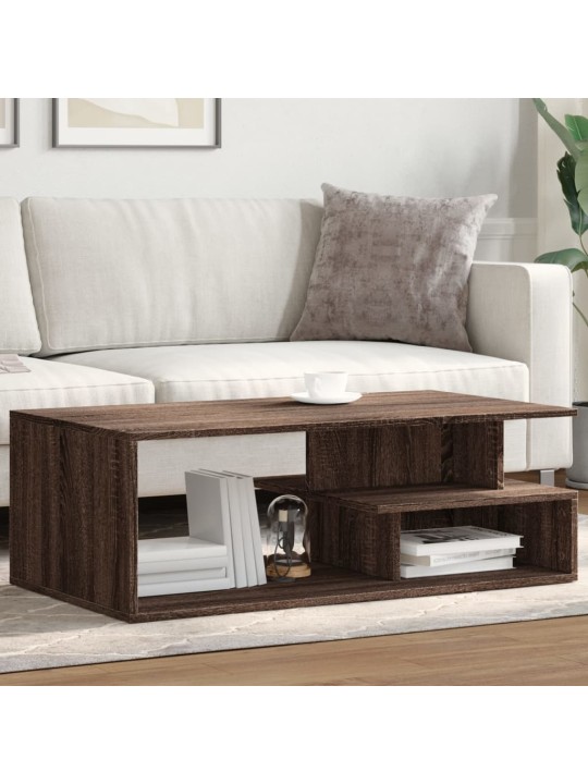 Konferenční stolek hnědý dub 102x55x35 cm kompozitní dřevo