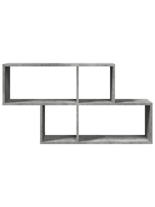 Nástěnná police betonově šedá 100 x 20 x 53 cm kompozitní dřevo