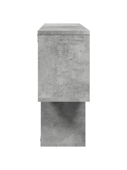 Nástěnná police betonově šedá 100 x 20 x 53 cm kompozitní dřevo