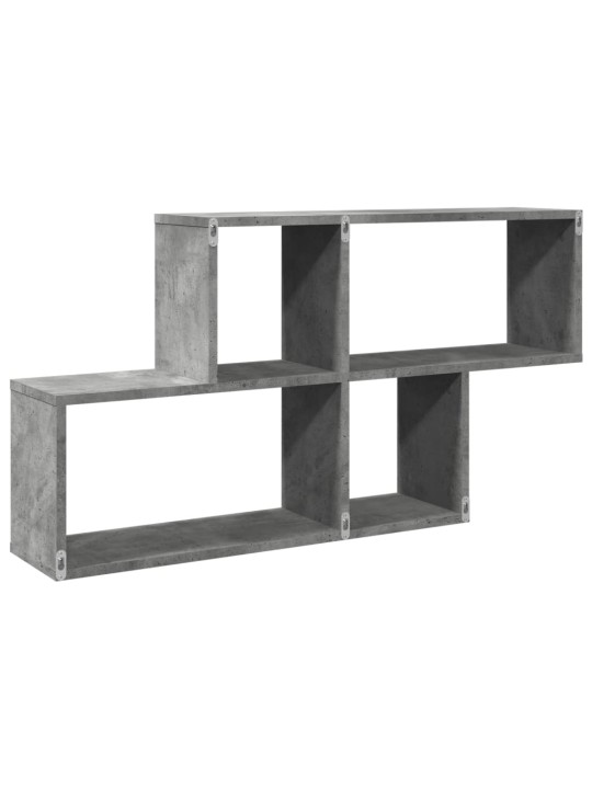 Nástěnná police betonově šedá 100 x 20 x 53 cm kompozitní dřevo