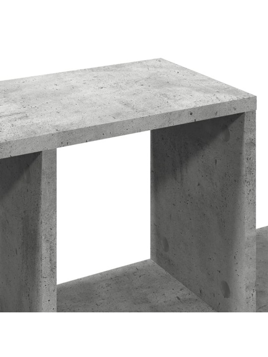 Nástěnná police betonově šedá 100 x 20 x 53 cm kompozitní dřevo