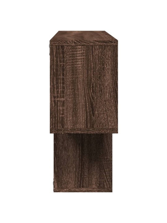 Nástěnná police hnědý dub 100 x 20 x 53 cm kompozitní dřevo