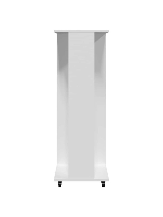 Šatní skříň na kolečkách bílá 102x38x110 cm kompozitní dřevo