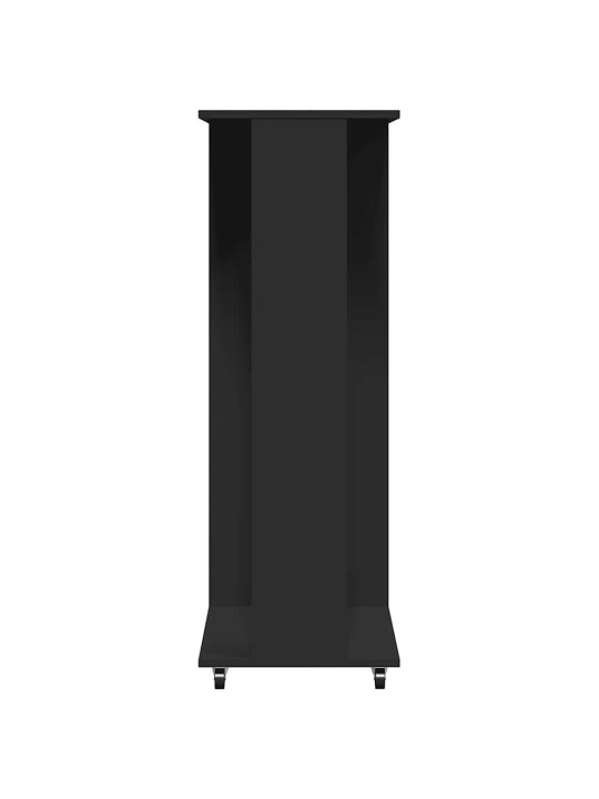 Šatní skříň na kolečkách černá 102x38x110 cm kompozitní dřevo