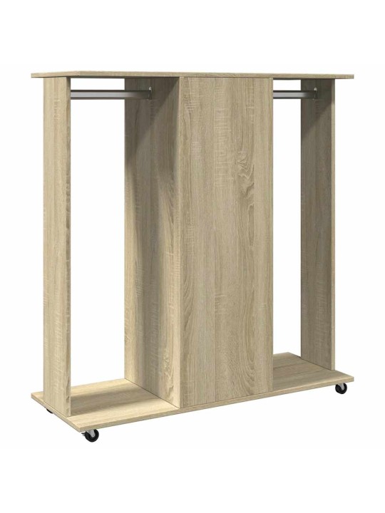 Šatní skříň na kolečkách dub sonoma 102 x 38 x 110 cm kompozit