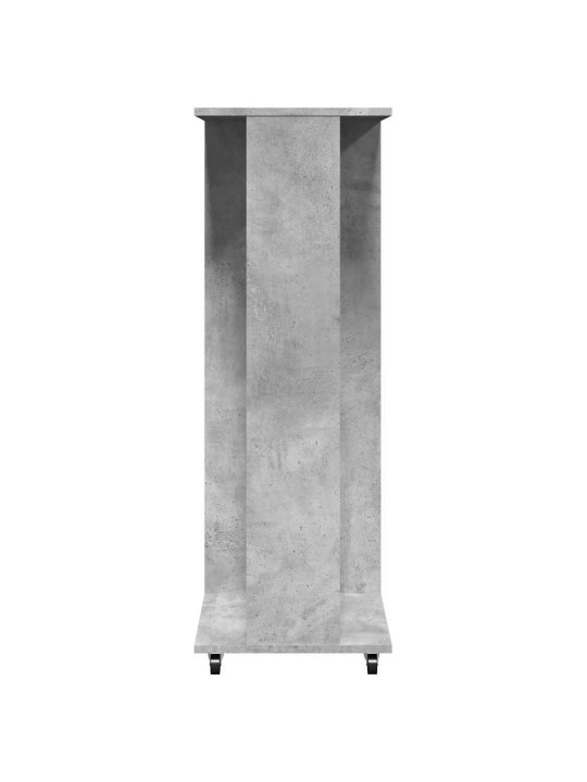 Šatní skříň na kolečkách betonově šedá 102x38x110 cm kompozit