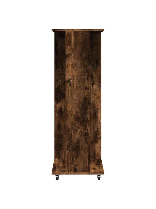 Šatní skříň na kolečkách kouřový dub 102 x 38 x 110 cm kompozit