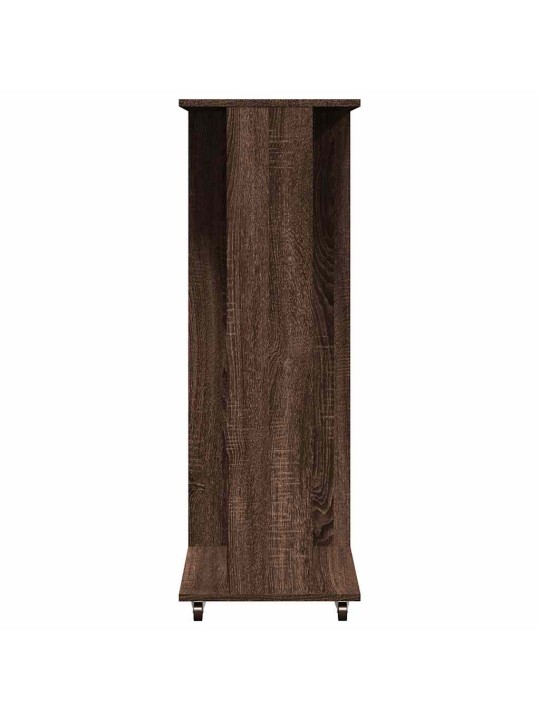 Šatní skříň na kolečkách hnědý dub 102 x 38 x 110 cm kompozit