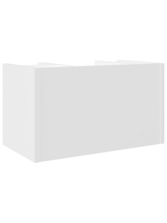 Stolní organizér bílý 44,5 x 24 x 25 cm kompozitní dřevo