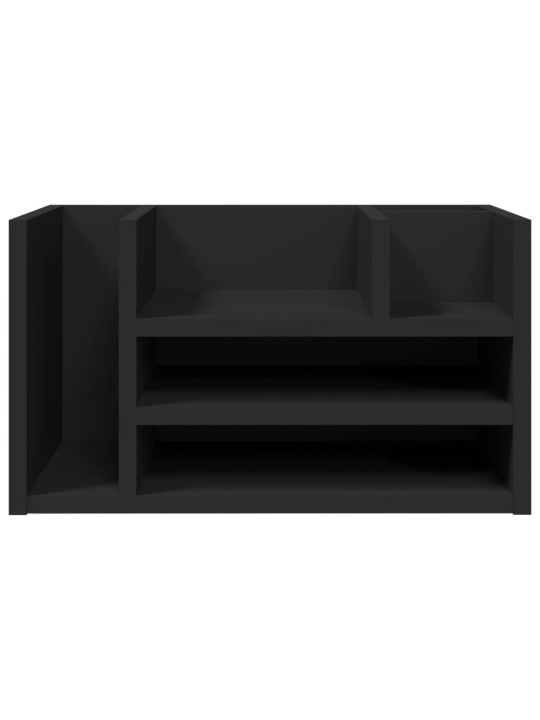 Stolní organizér černý 44,5 x 24 x 25 cm kompozitní dřevo