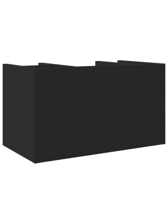 Stolní organizér černý 44,5 x 24 x 25 cm kompozitní dřevo