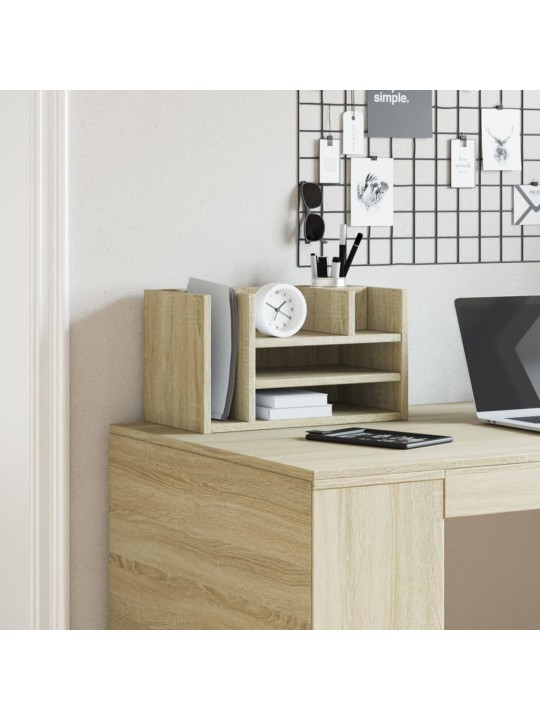 Stolní organizér dub sonoma 44,5 x 24 x 25 cm kompozitní dřevo