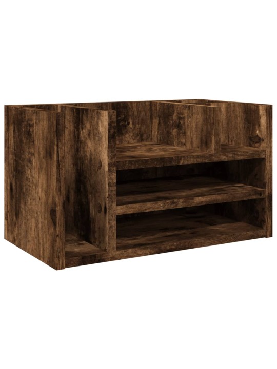 Stolní organizér kouřový dub 44,5 x 24 x 25 cm kompozitní dřevo