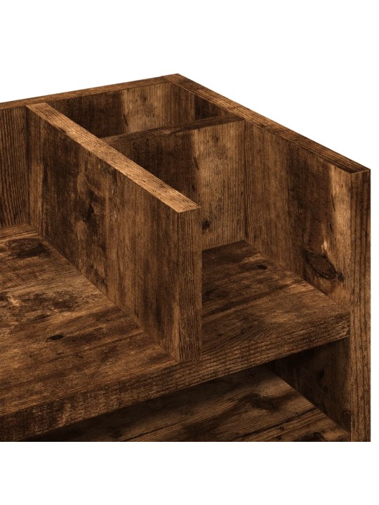 Stolní organizér kouřový dub 44,5 x 24 x 25 cm kompozitní dřevo