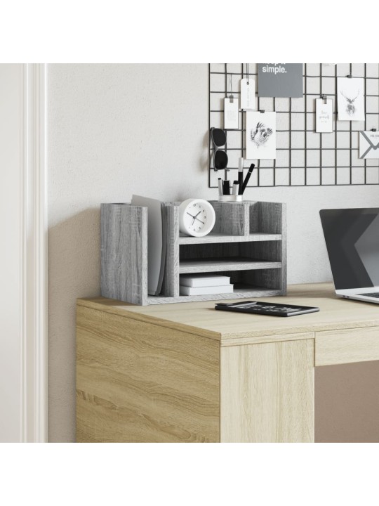 Stolní organizér šedý sonoma 44,5 x 24 x 25 cm kompozitní dřevo