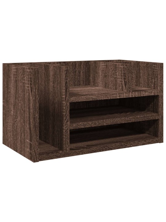Stolní organizér hnědý dub 44,5 x 24 x 25 cm kompozitní dřevo