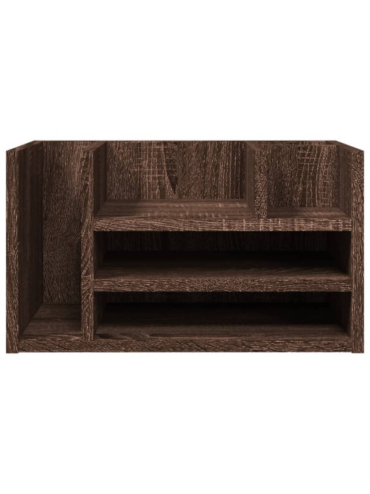 Stolní organizér hnědý dub 44,5 x 24 x 25 cm kompozitní dřevo