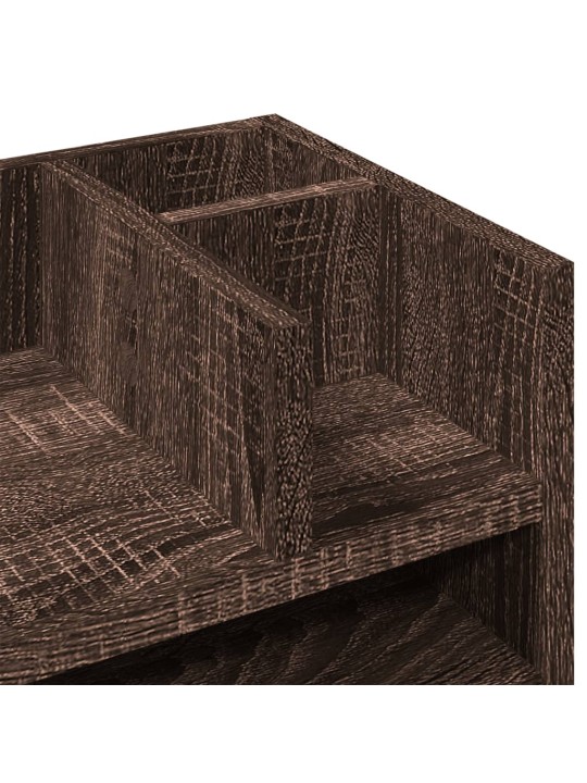 Stolní organizér hnědý dub 44,5 x 24 x 25 cm kompozitní dřevo