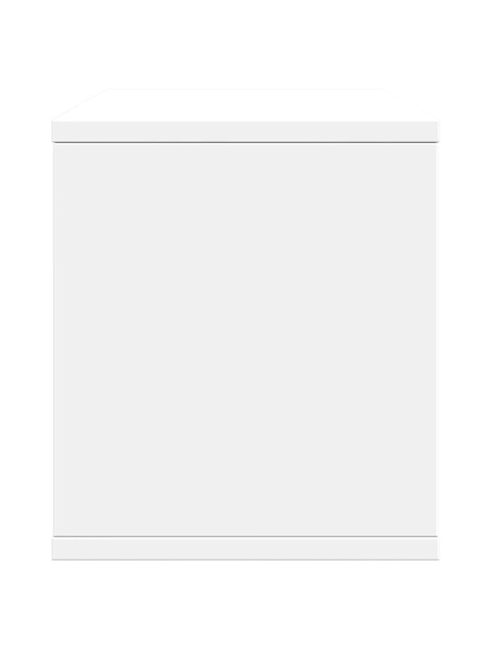 Stolní organizér bílý 36 x 26 x 29,5 cm kompozitní dřevo