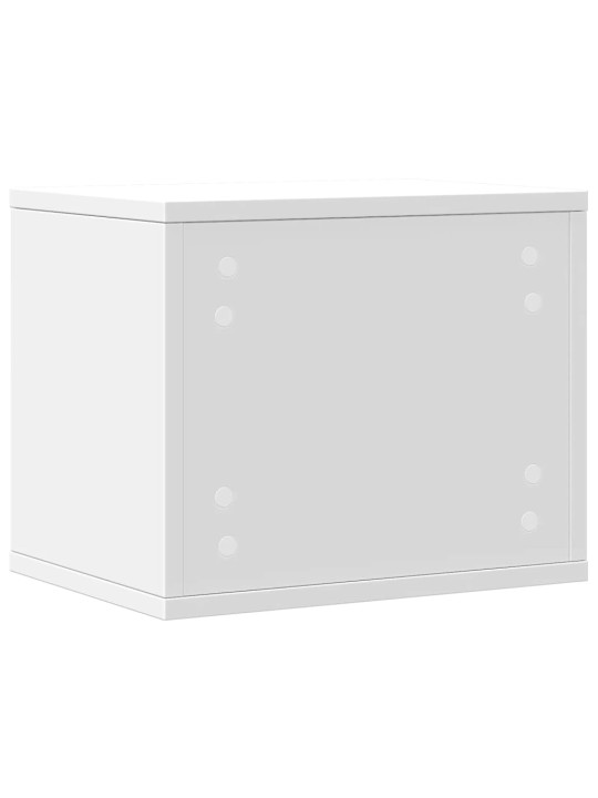 Stolní organizér bílý 36 x 26 x 29,5 cm kompozitní dřevo