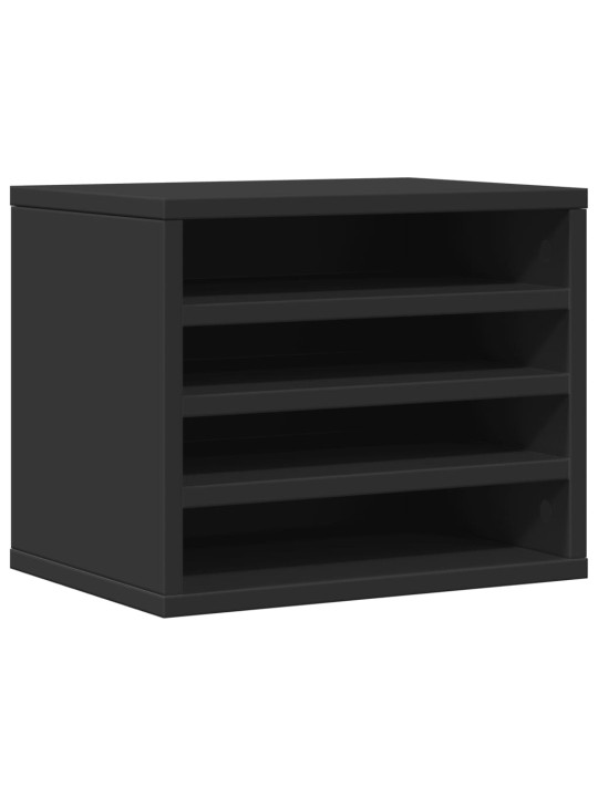 Stolní organizér černý 36 x 26 x 29,5 cm kompozitní dřevo