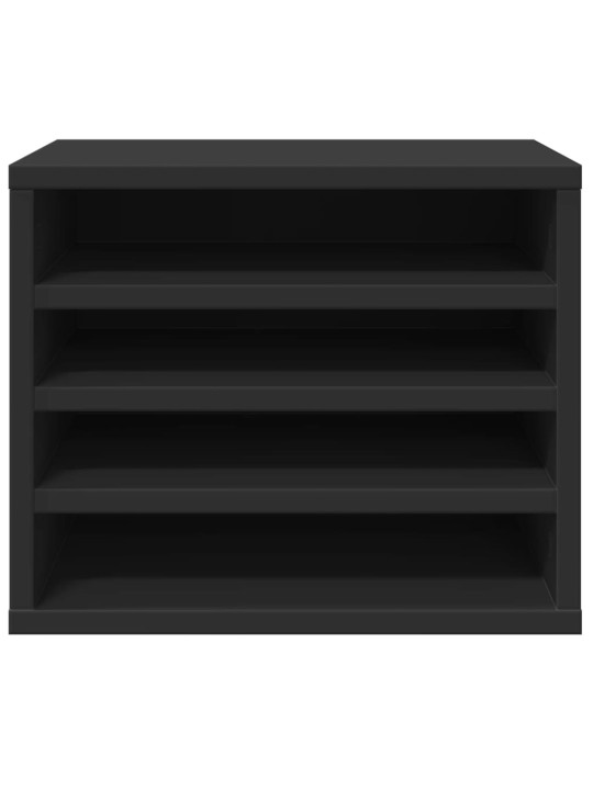 Stolní organizér černý 36 x 26 x 29,5 cm kompozitní dřevo
