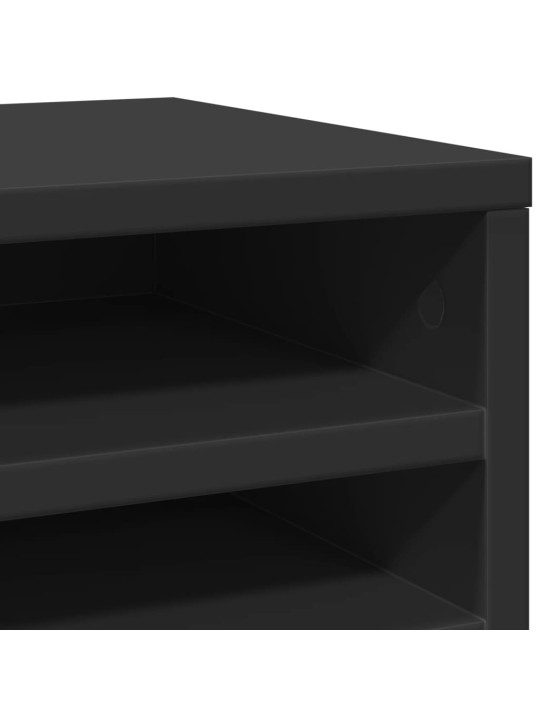 Stolní organizér černý 36 x 26 x 29,5 cm kompozitní dřevo