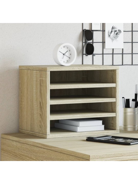 Stolní organizér dub sonoma 36 x 26 x 29,5 cm kompozitní dřevo