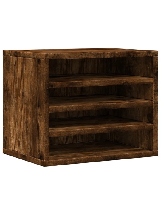 Stolní organizér kouřový dub 36 x 26 x 29,5 cm kompozitní dřevo
