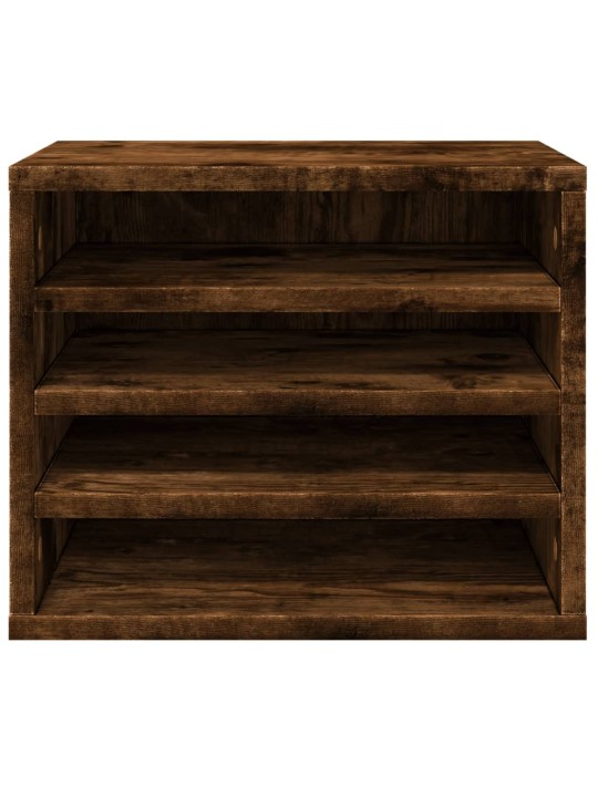 Stolní organizér kouřový dub 36 x 26 x 29,5 cm kompozitní dřevo