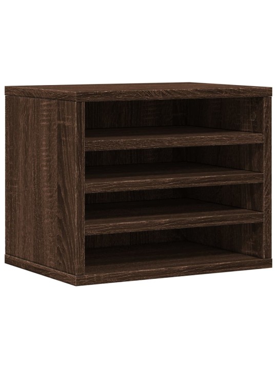 Stolní organizér hnědý dub 36 x 26 x 29,5 cm kompozitní dřevo