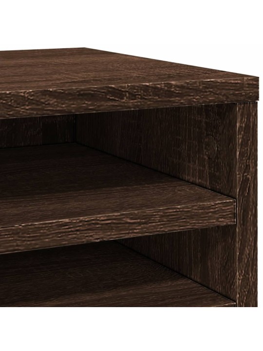 Stolní organizér hnědý dub 36 x 26 x 29,5 cm kompozitní dřevo
