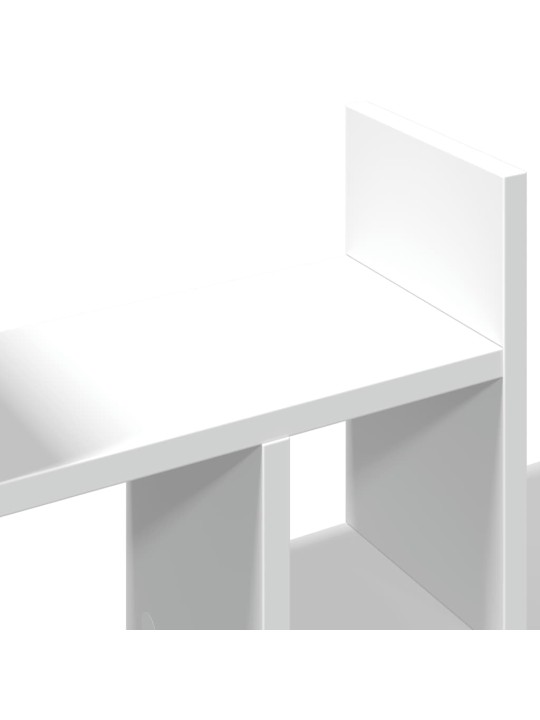 Stolní organizér bílý 34,5 x 15,5 x 35,5 cm kompozitní dřevo