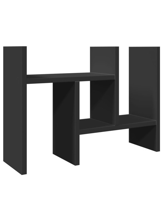 Stolní organizér černý 34,5 x 15,5 x 35,5 cm kompozitní dřevo