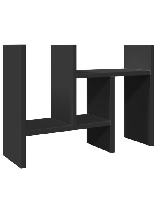 Stolní organizér černý 34,5 x 15,5 x 35,5 cm kompozitní dřevo