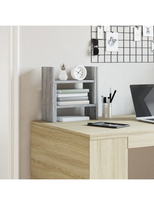 Stolní organizér šedý sonoma 34,5x15,5x35,5 cm kompozitní dřevo