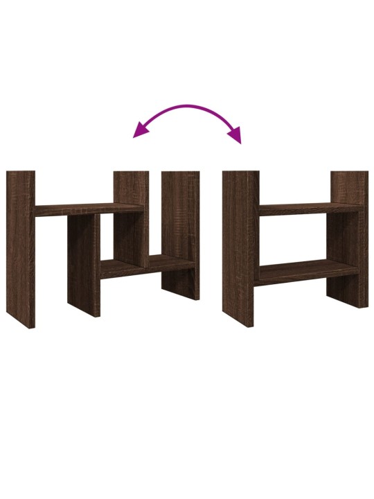 Stolní organizér hnědý dub 34,5x15,5x35,5 cm kompozitní dřevo