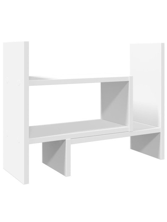 Stolní organizér bílý 38,5 x 17 x 39 cm kompozitní dřevo