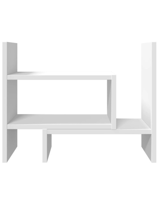 Stolní organizér bílý 38,5 x 17 x 39 cm kompozitní dřevo