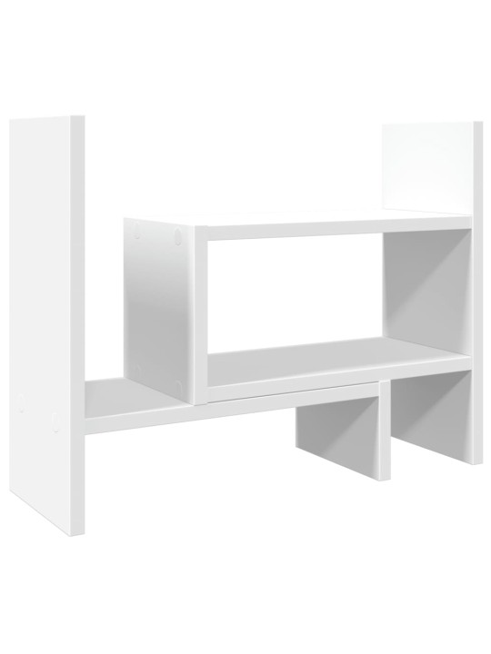 Stolní organizér bílý 38,5 x 17 x 39 cm kompozitní dřevo
