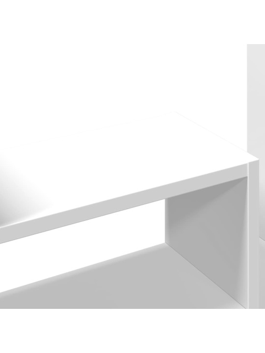 Stolní organizér bílý 38,5 x 17 x 39 cm kompozitní dřevo