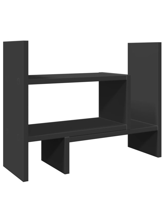 Stolní organizér černý 38,5 x 17 x 39 cm kompozitní dřevo