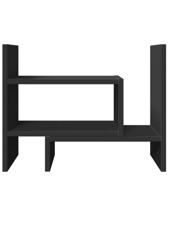 Stolní organizér černý 38,5 x 17 x 39 cm kompozitní dřevo