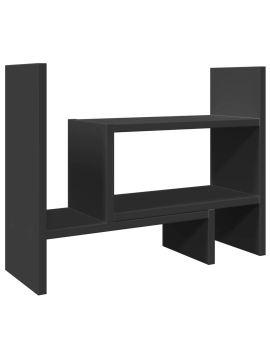 Stolní organizér černý 38,5 x 17 x 39 cm kompozitní dřevo