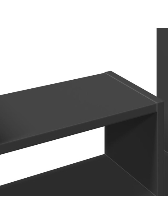 Stolní organizér černý 38,5 x 17 x 39 cm kompozitní dřevo