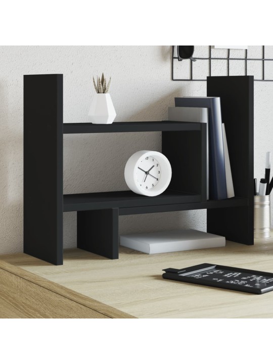 Stolní organizér černý 38,5 x 17 x 39 cm kompozitní dřevo