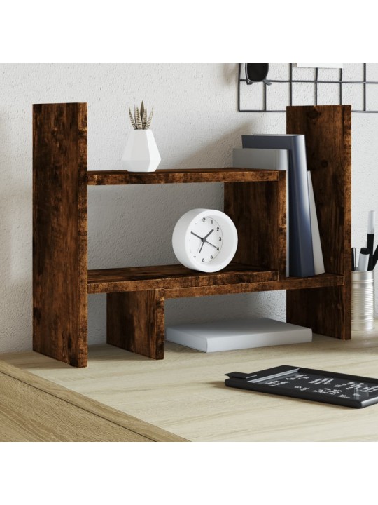 Stolní organizér kouřový dub 38,5 x 17 x 39 cm kompozitní dřevo