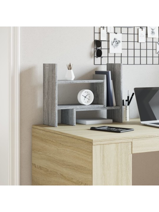 Stolní organizér šedý sonoma 38,5 x 17 x 39 cm kompozitní dřevo